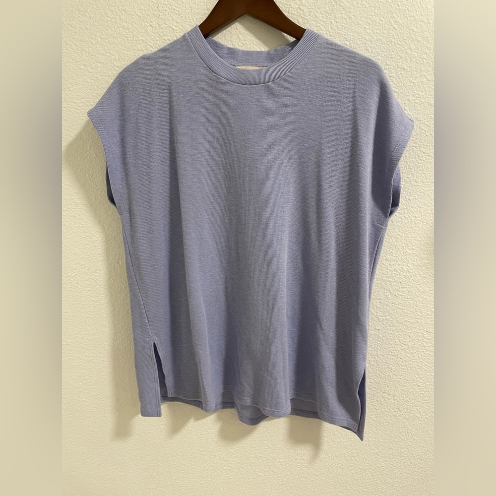 Eileen Fisher light blue Sleeveless Women's oversized organic cotton shirt